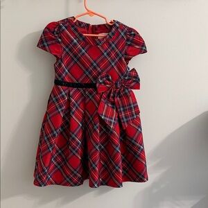 American Girl Red Plaid Dress with Bow